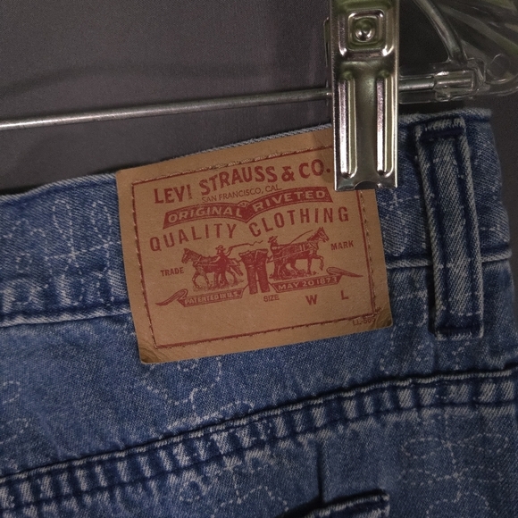 Vintage‎ Womens Levi's Capris Med Wash Denim Floral 100% Cotton Size 14 MIS - Picture 6 of 10